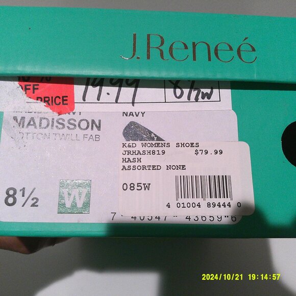 J. Renee Navy Blue Fabric Pump - Picture 3 of 10